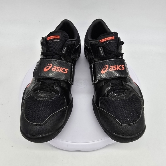 ASICS Shoes Men\'s 9M Throw Pro Black Flash G605Y Black Coral Discus Hammer